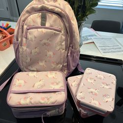 BACK TO SCHOOL Girls Backpack/Lunchbox Set