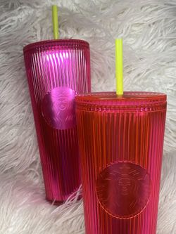 Neon Pink starbucks cup