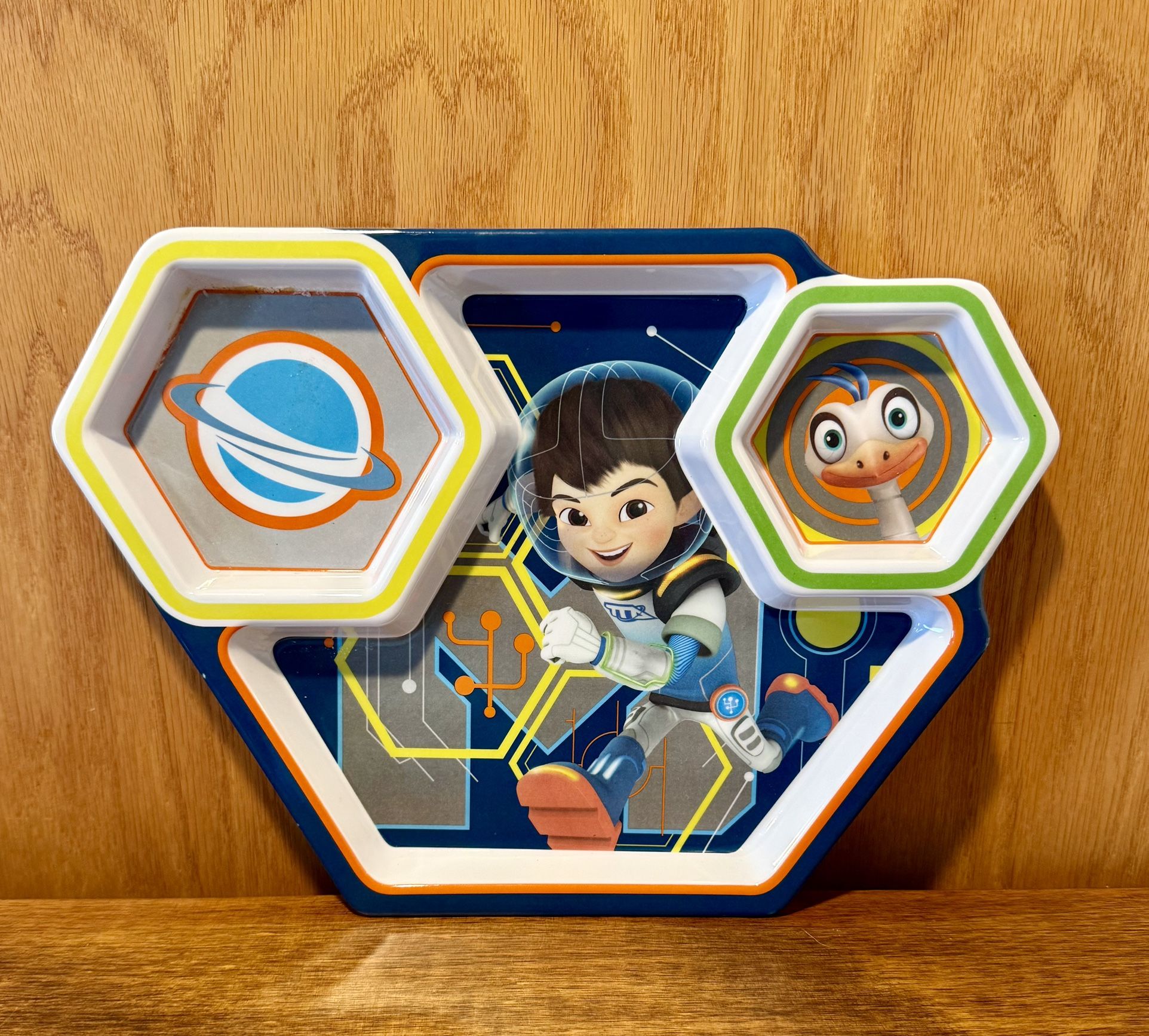 DISNEY Junior Miles from Tomorrowland melamine divided plate Tray