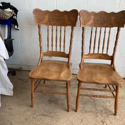 2dining Chairs Sold Wood