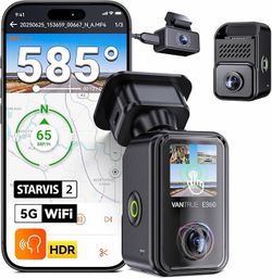 Vantrue E360 Plus All Channel Dash Cam 585° IR Night Vision, Touch Screen, Voice Control, WiFi, GPS, Car Camera SUV Truck U er Lyft