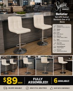 ✨ Signature Design by Ashley® Bellatier Swivel Bar Stools ✨