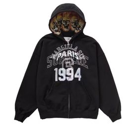 Supreme MM6 Maison Margiela Zip Up Hooded Sweatshirt