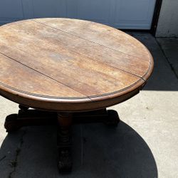 Antique Wooden Table & Chairs