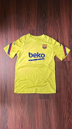 Nike Barcelona 2020/21 Training Yellow Soccer Jersey Football Shirt Size M