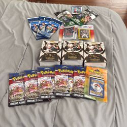Assorted Pokemon And Sports Cards