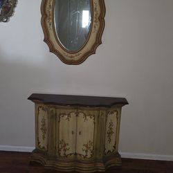Drexel entryway table and mirror