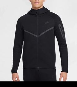 Nike Air Tech Fleece Windrunner Black Hoodie Full Zip Men Sz XL New HV0949-010