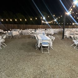 Chairs, Tables, Canopies, Draping, Jumepers, More