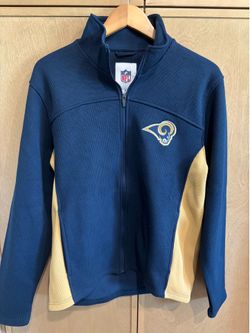 (St Louis) Los Angeles Rams Full Zip Jacket Performance Fleece Officially Licensed. Medium