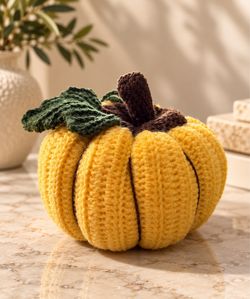 Authentic Italian Handmade Wool Pumpkin – Artisan Crafted in Sicily