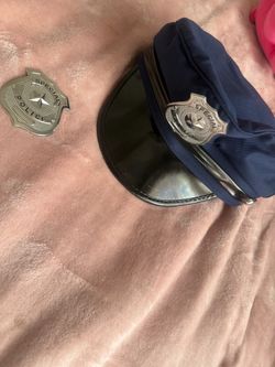 Cop hat and badge