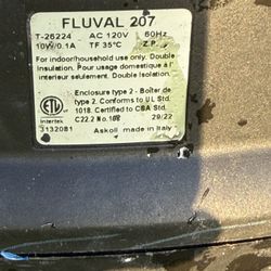 Fluval 207 Performance Canister Filter 120Vac, 60Hz