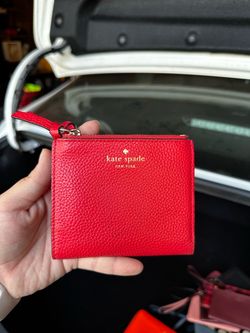 Kate Spade New York Red Leather Zip Wallet