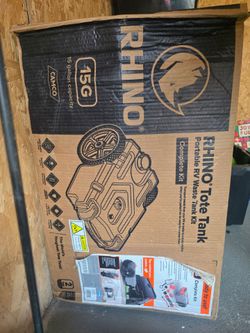 Camco Rhino 15-Gallon Portable RV Waste Tote Tank Kit
