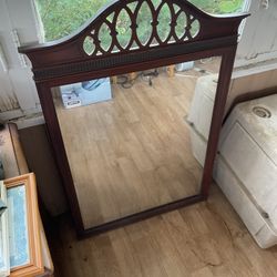 Antique Mirror Needs Some Glue It’s Heavy And Well Made Please Check My Other Listings 