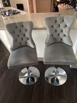 Gray bar stools