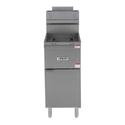 Magic Chef 21 Qt. 40 lb. Stainless Steel Commercial Natural Gas Fryer - 90,000 BTU