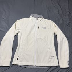 Size Small The North Face Apex Women's Soft Shell Zip Up Jacket Ivory