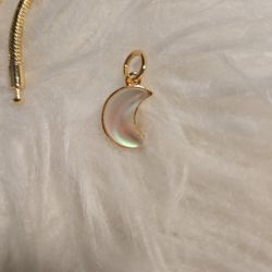 Sparkling Crescent Moon Dangle