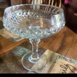 Vintage Component Diamond Point Indiana Glass No Chips