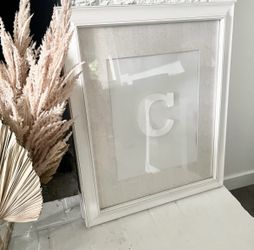 Custom Framed Art Letter C 