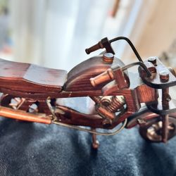 Vintage wooden Harley-Davidson piece