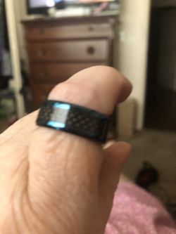 Tungsten blue steel band ring size 8 new never worn