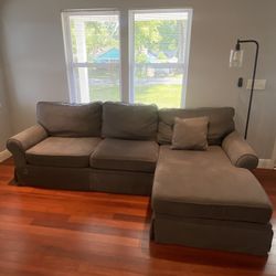 Gray Couch With Chase Lounge