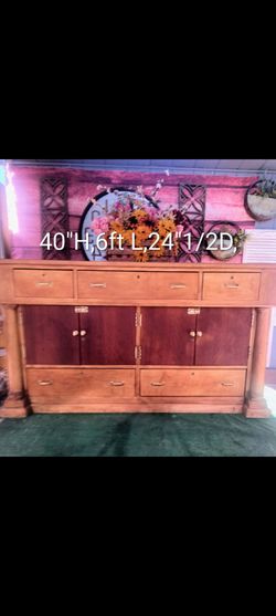 Vintage koa wood sideboard buffet