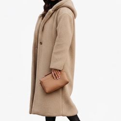Woman's Long Teddy Coat