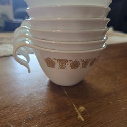 Correll Tea Cups - Butterfly Gold - 6 Count