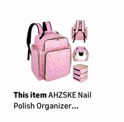 AHZSKE Nail Polish Organizer Backpack