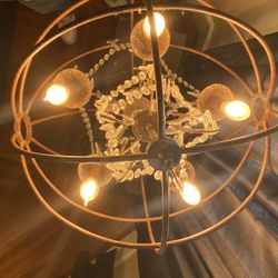Beautiful Antique Crystal Lamp.