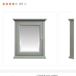 Home Decorators Collection Windlowe 24 in. x 28 in. Surface-Mount Medicine Cabinet in Sea Green finish