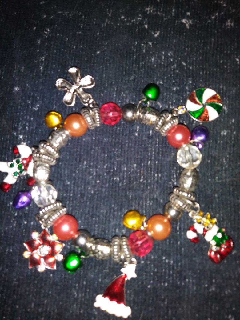 Christmas charm bracelet for sale