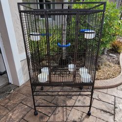 Metal Bird Cage Parrot Parakeet Reptiles