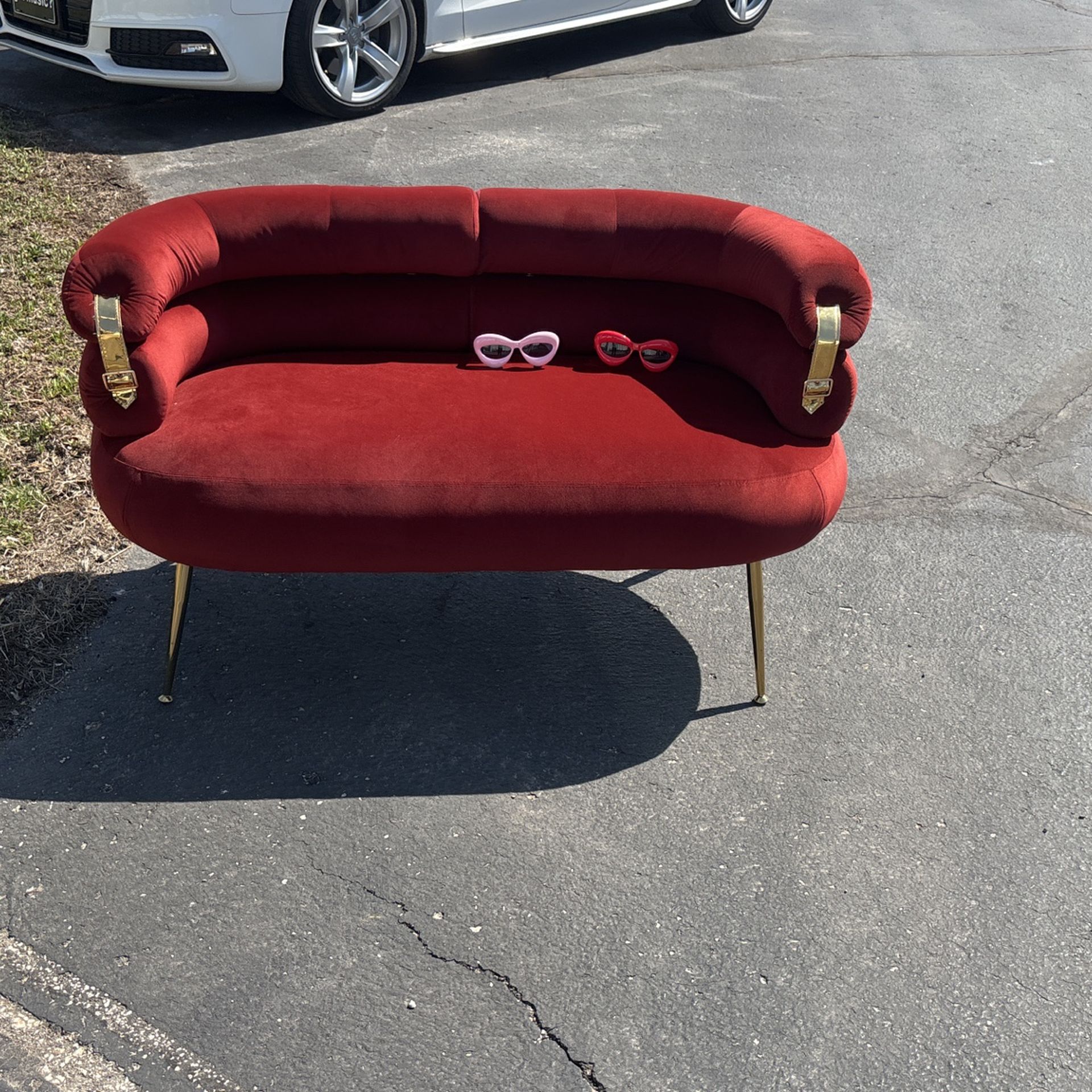 Red Leather Couch