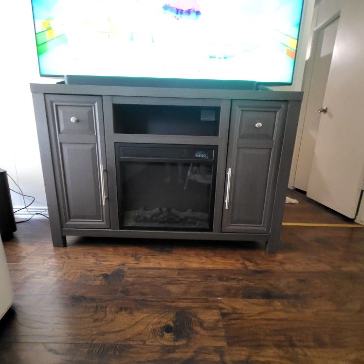 T.V Stand With Electric Fireplace