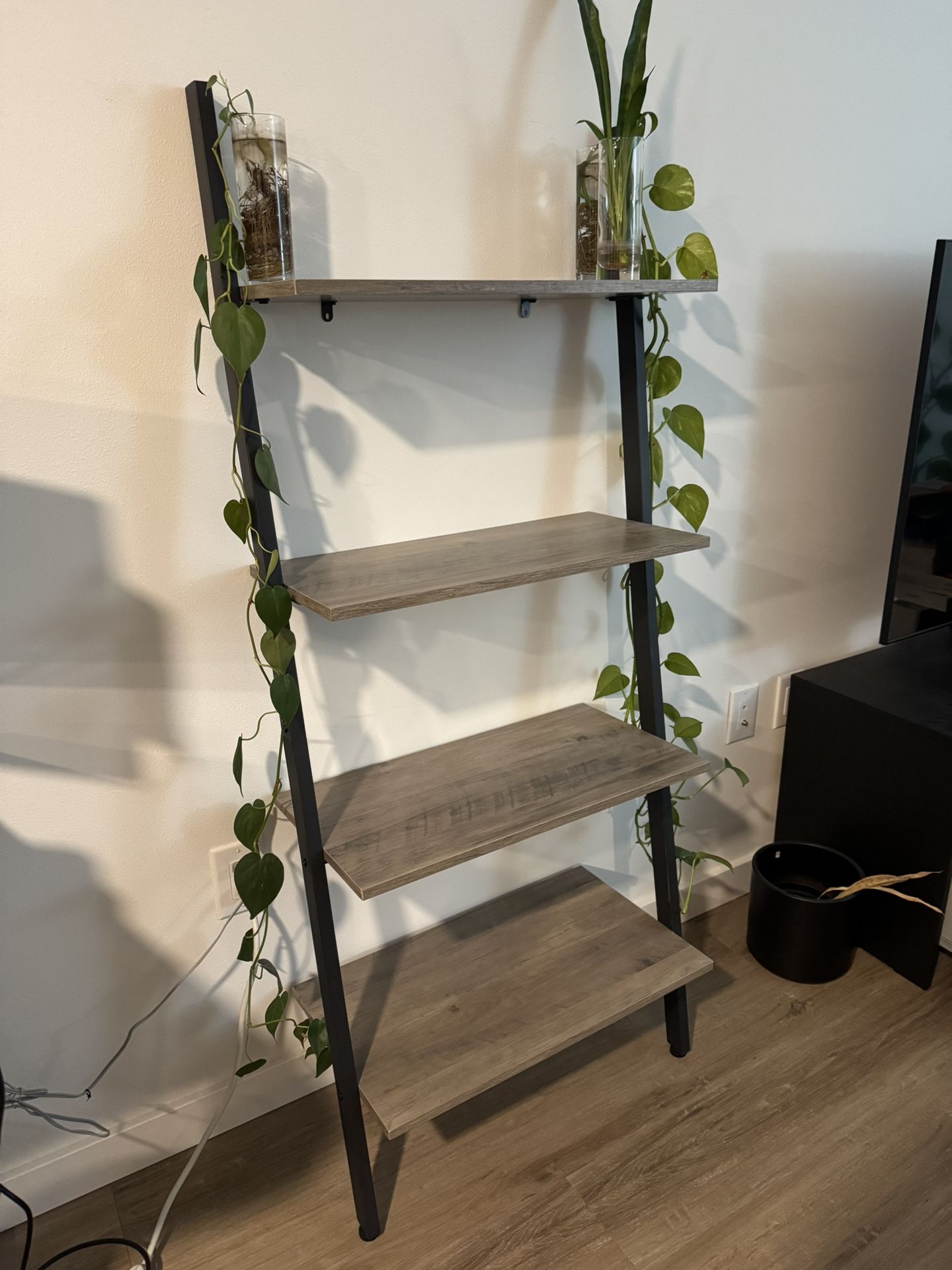 4 Tier Wall Ladder Shelf