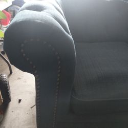 Teal Love Seat-Free