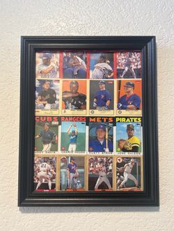 10x13  Framed Vintage Baseball Card Collage – MLB Man Cave / Sports Decor