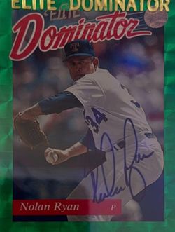 1993 Donruss Elite Dominators Nolan Ryan #10 Autograph Auto HOF Rangers Rare