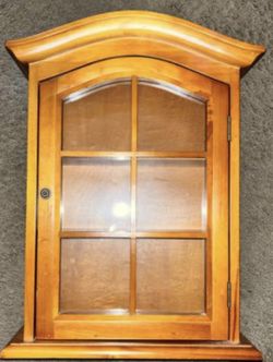 Wooden Wall Hanging Shelf Curio 20.5” h x 15”w x 6” d