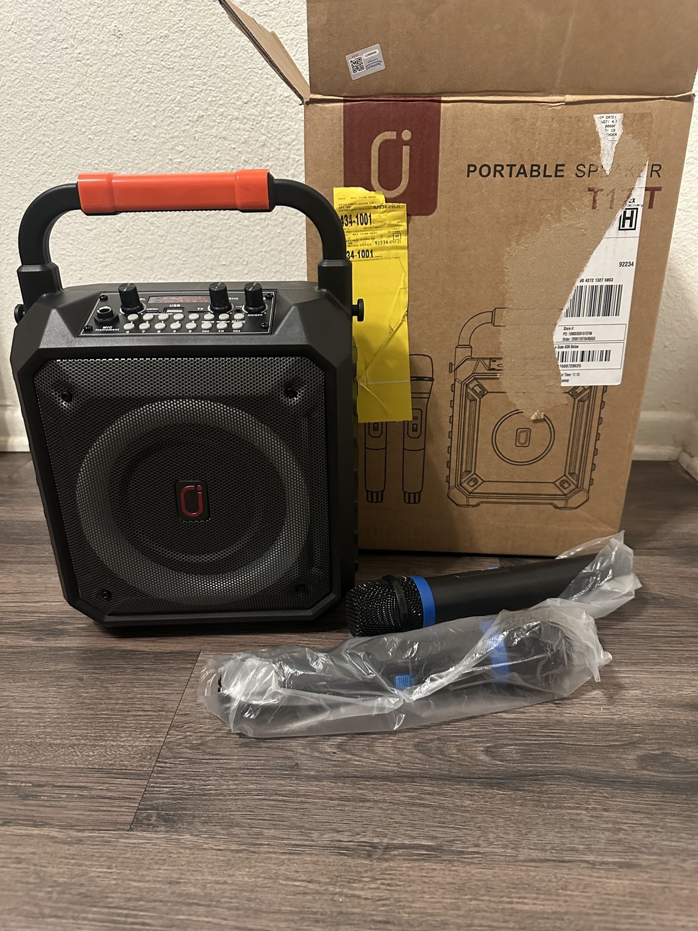 Portable Speaker With Two Mics