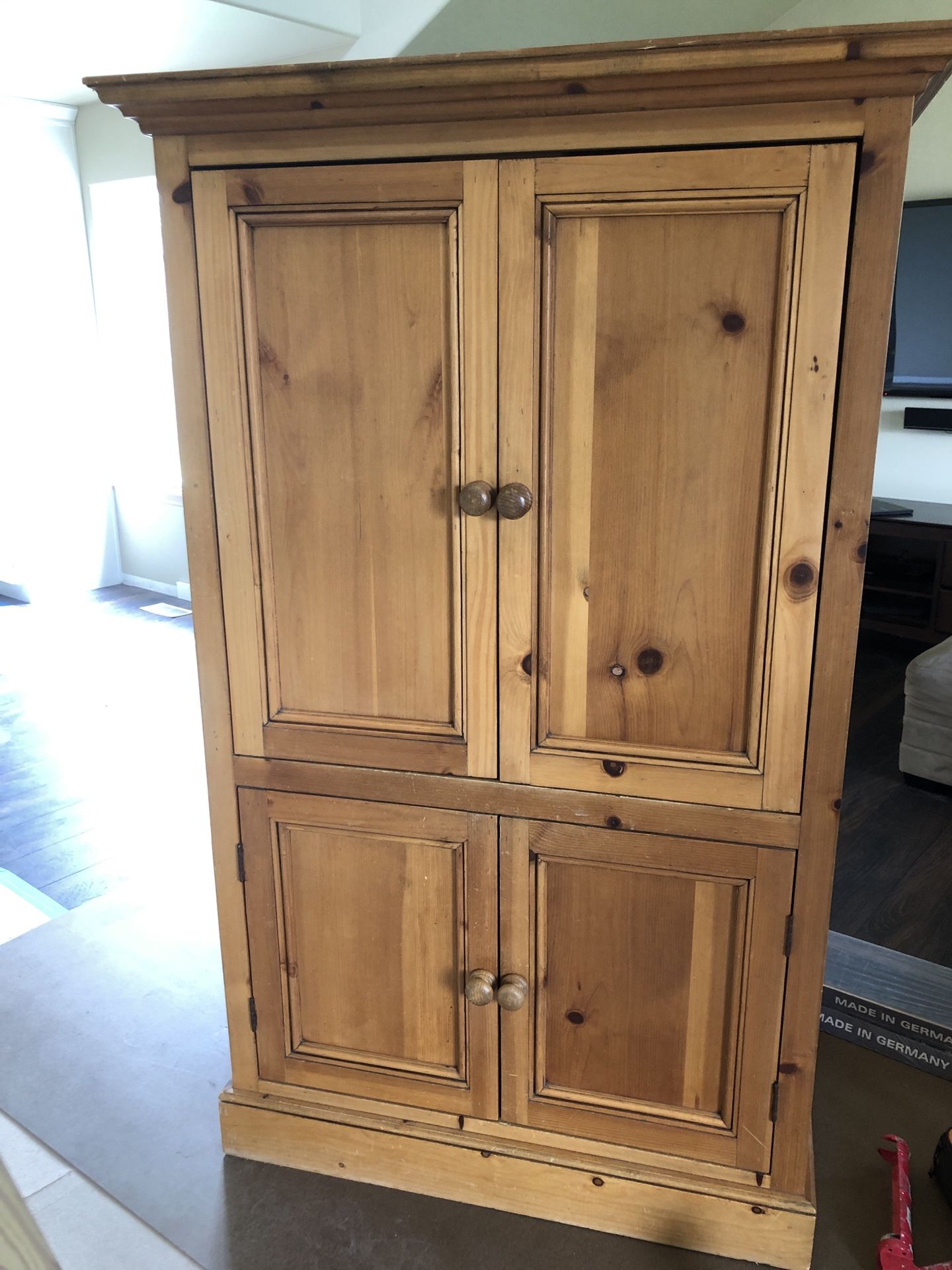 Solid Wood Entertainment Cabinet