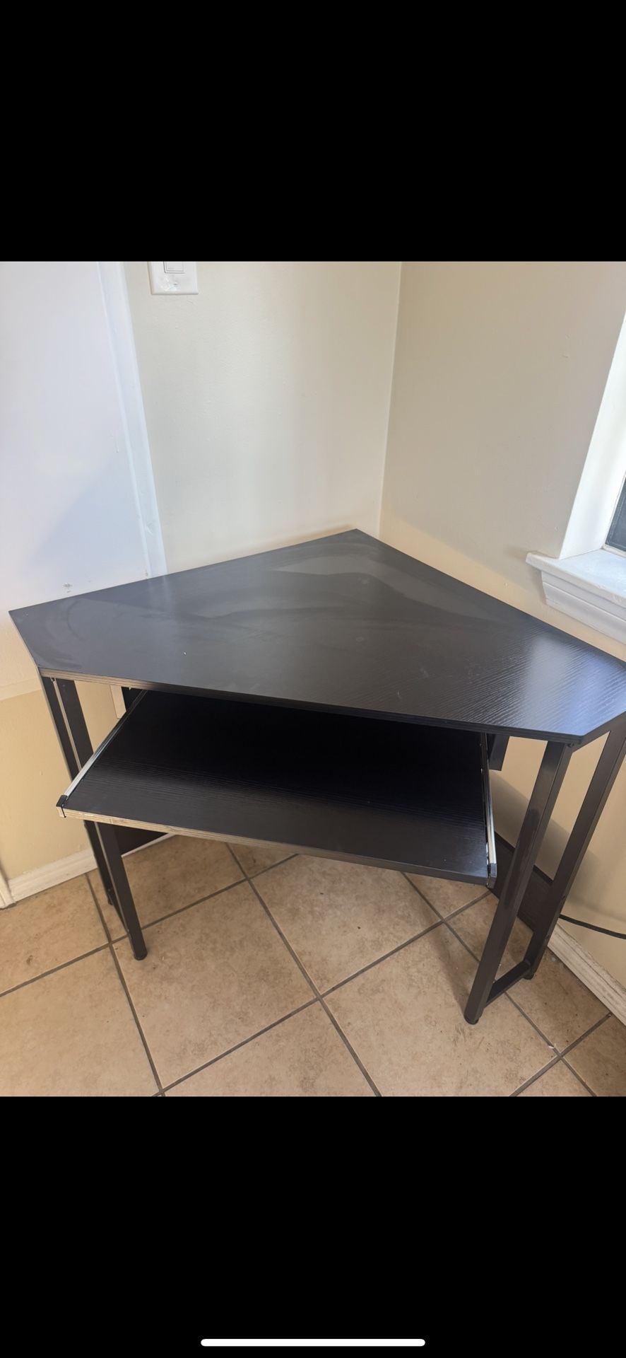 Black Corner Desk