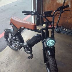 Fat Tire Electric Bike Moped Style