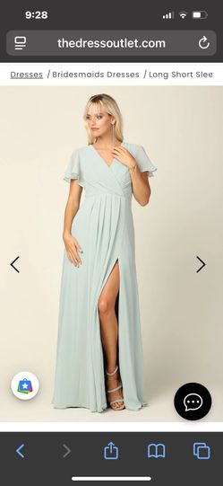 Sage green Chiffon Dress
