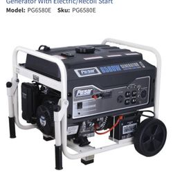 Pulsar - 6580 Portable Gasoline Powered Genator With Electric/ Recoil start
